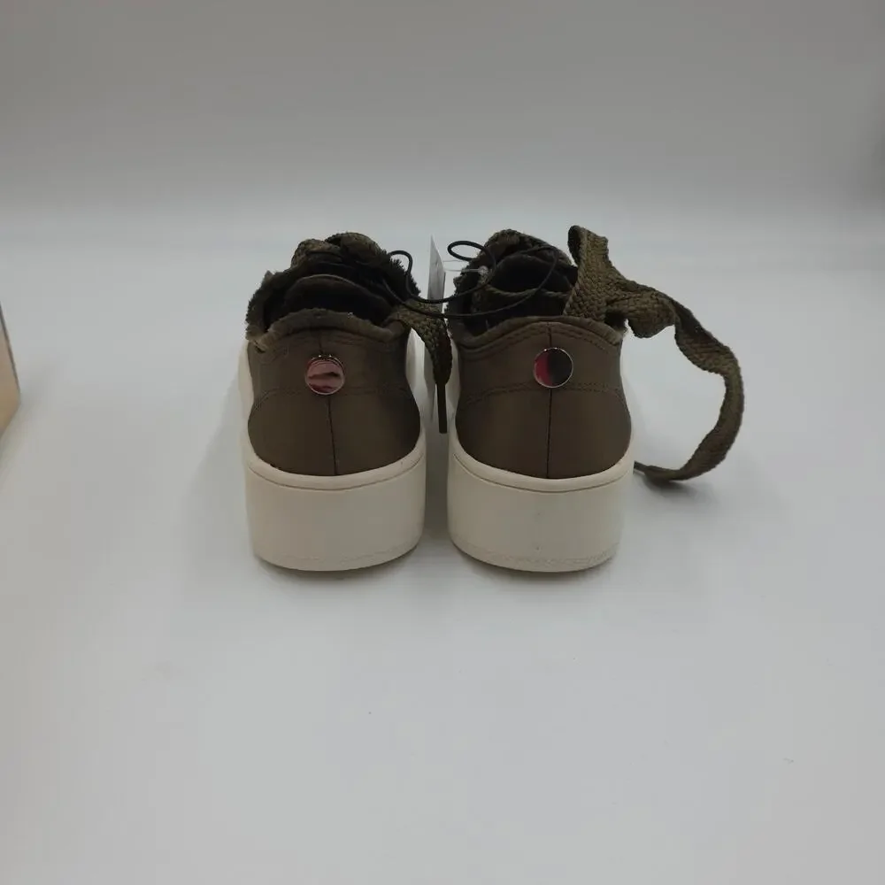 Mossimo Olive Green Frayed Canvas Platform Sneakers Size 5.5